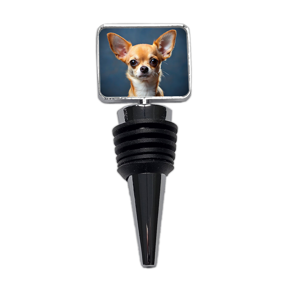 Chihuahua Dog Photo Wine Bottle Stopper