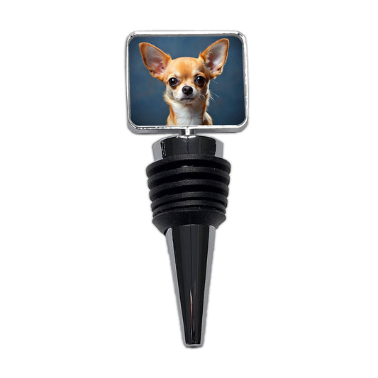 Chihuahua Dog Photo Wine Bottle Stopper