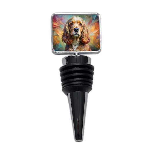 Cocker Spaniel Dog Abstract Art Wine Bottle Stopper