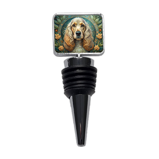 Cocker Spaniel Dog Art Nouveau Wine Bottle Stopper