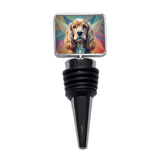 Cocker Spaniel Dog Contemporary Art Wine Bottle Stopper