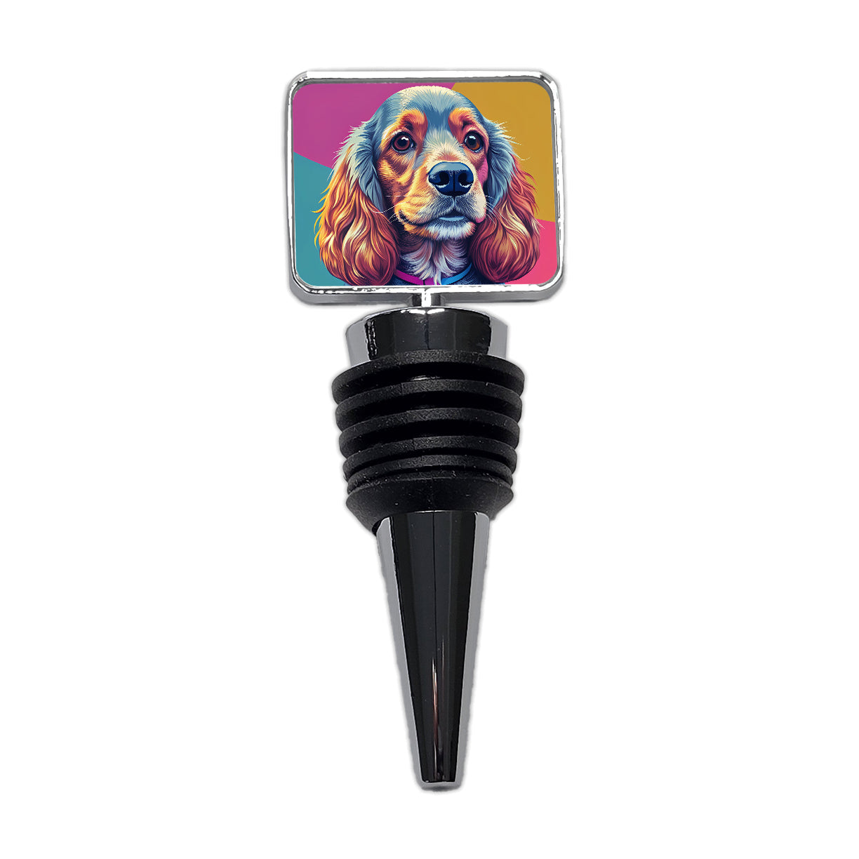 Cocker Spaniel Dog Pop Art Wine Bottle Stopper