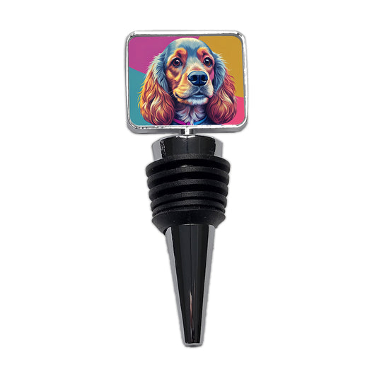 Cocker Spaniel Dog Pop Art Wine Bottle Stopper