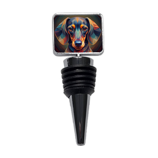 Dachshund Dog Abstract Stylized Art Wine Bottle Stopper