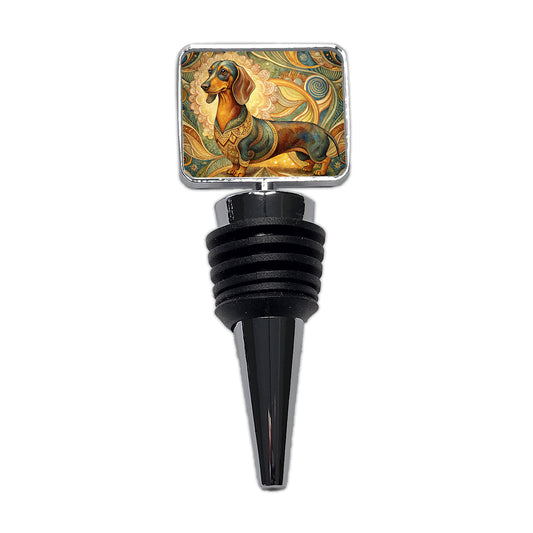 Dachshund Dog Art Nouveau Wine Bottle Stopper