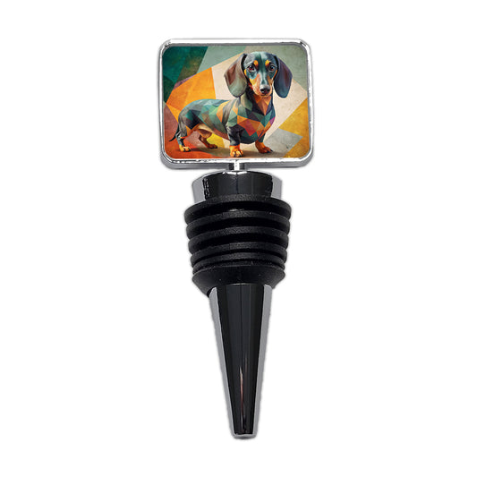 Dachshund Dog Contemporary Art Wine Bottle Stopper