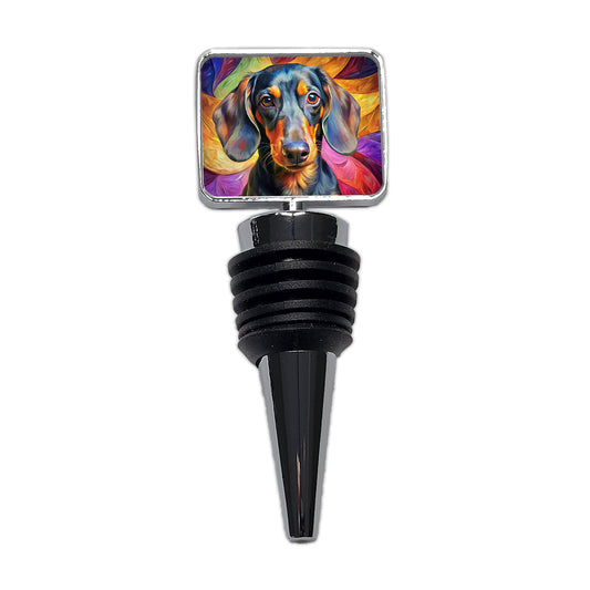Dachshund Dog Expressionism Art Wine Bottle Stopper