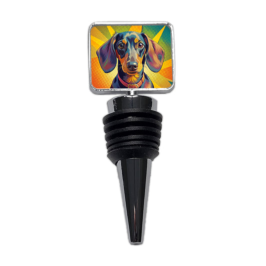 Dachshund Dog Pop Art Wine Bottle Stopper