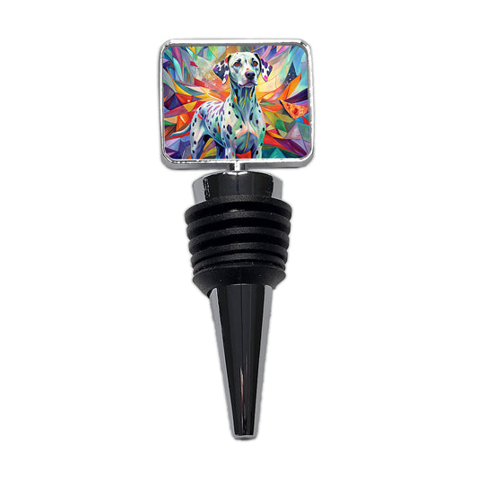 Dalmatian Dog Abstract Art Wine Bottle Stopper