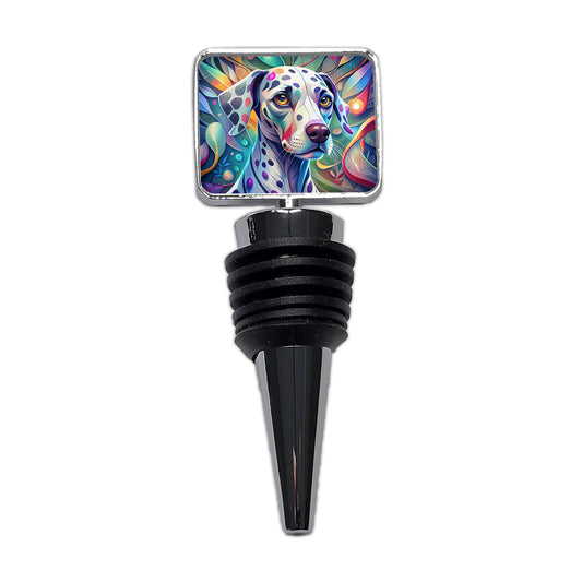 Dalmatian Dog Abstract Stylized Art Wine Bottle Stopper