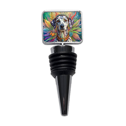 Dalmatian Dog Bohemian Art Wine Bottle Stopper
