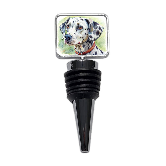 Dalmatian Dog Illustration Wine Bottle Stopper