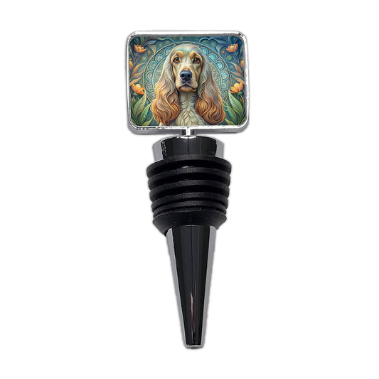 English Cocker Spaniel Dog Art Nouveau Wine Bottle Stopper