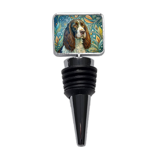 English Springer Spaniel Dog Art Nouveau Wine Bottle Stopper