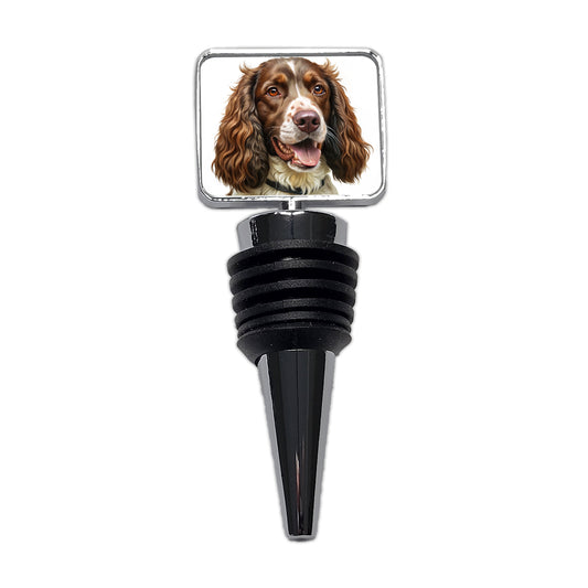 English Springer Spaniel Dog Illustration Wine Bottle Stopper