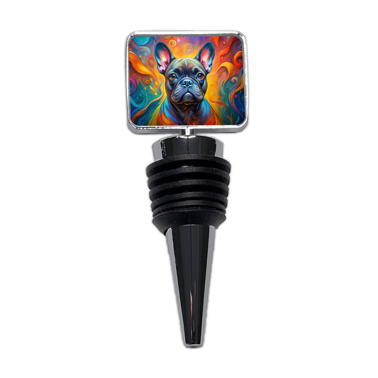 French Bulldog Frenchie Dog Abstract Art Wine Bottle Stopper