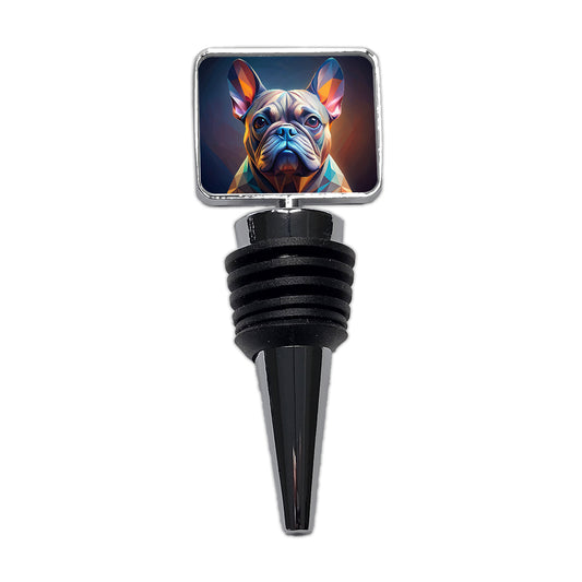 French Bulldog Frenchie Dog Abstract Stylized Art Wine Bottle Stopper