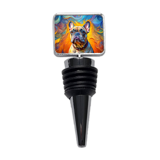 French Bulldog Frenchie Dog Expressionism Art Wine Bottle Stopper
