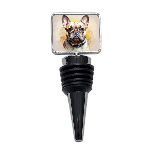 French Bulldog Frenchie Dog Illustration Wine Bottle Stopper