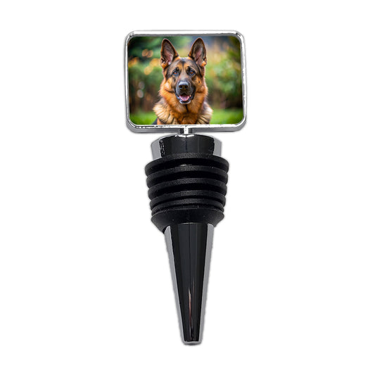 German Shepherd Dog Photo Wine Bottle Stopper