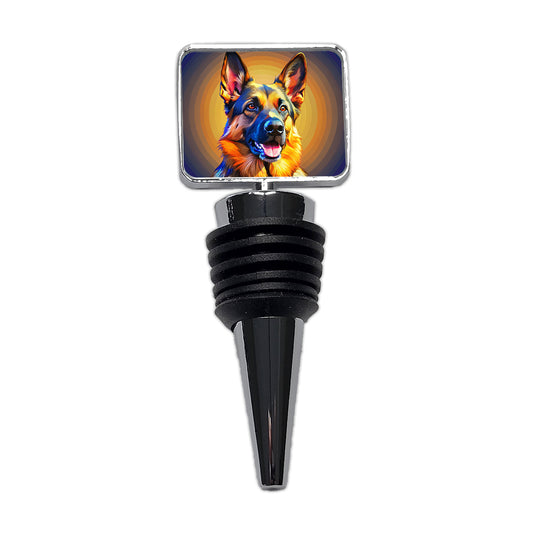 German Shepherd Dog Pop Art Wine Bottle Stopper