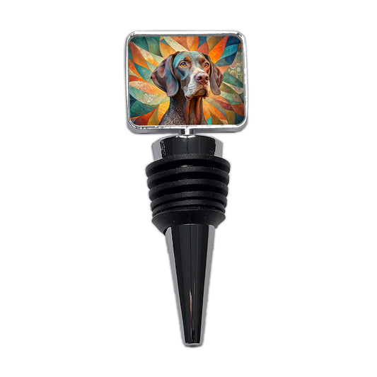German Shorthaired Pointer Dog Abstract Stylized Art Wine Bottle Stopper