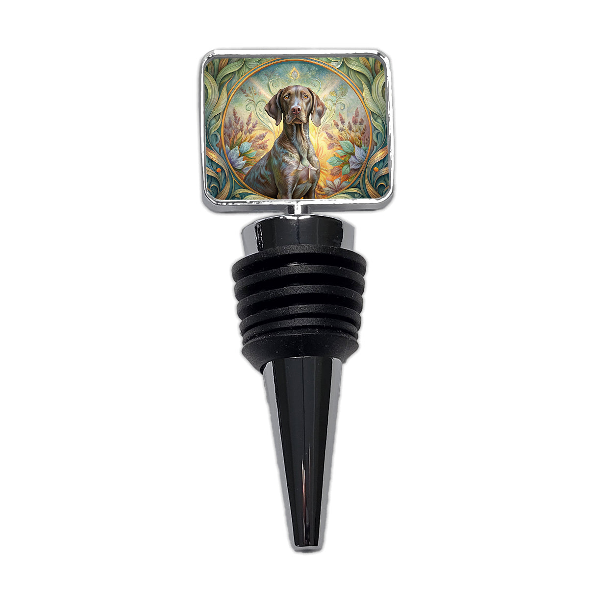 German Shorthaired Pointer Dog Art Nouveau Wine Bottle Stopper