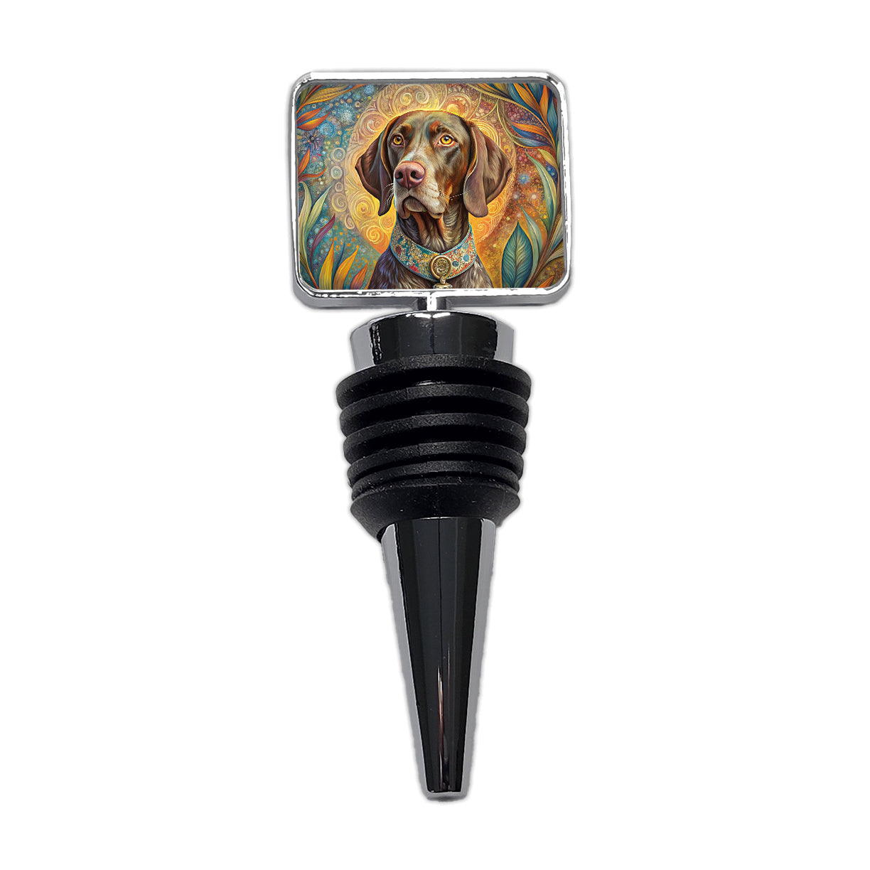 German Shorthaired Pointer Dog Bohemian Art Wine Bottle Stopper