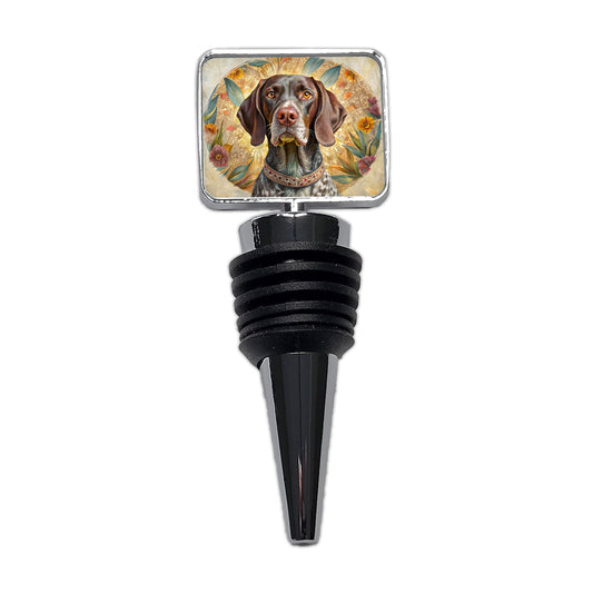 German Shorthaired Pointer Dog French Bohemian Art Wine Bottle Stopper