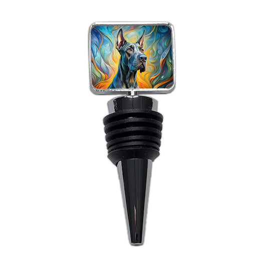 Great Dane Dog Abstract Art Wine Bottle Stopper