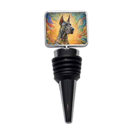 Great Dane Dog Bohemian Art Wine Bottle Stopper