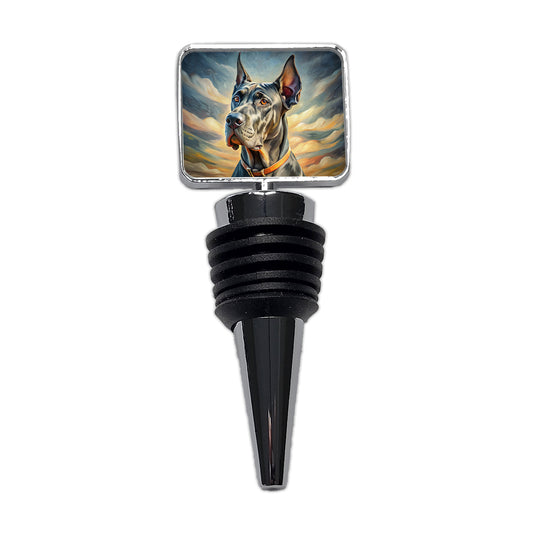 Great Dane Dog Expressionism Art Wine Bottle Stopper