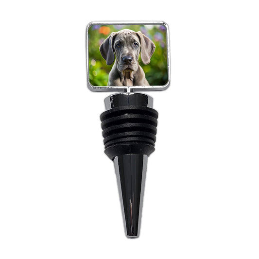 Great Dane Dog Puppy Photo Wine Bottle Stopper