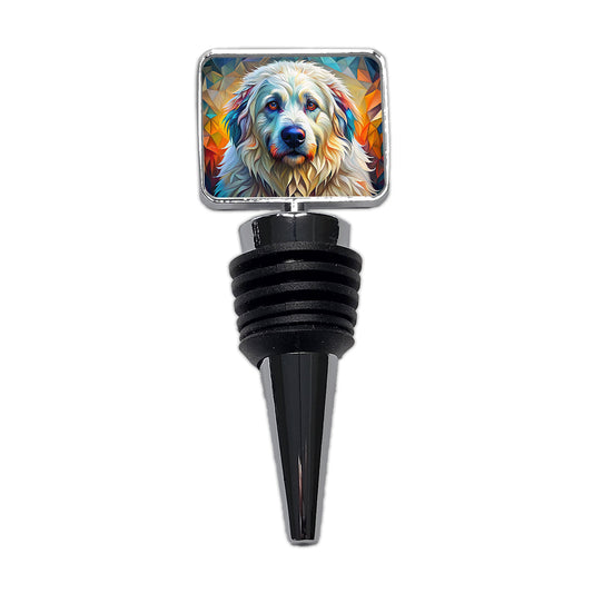 Great Pyrenees Dog Abstract Stylized Art Wine Bottle Stopper