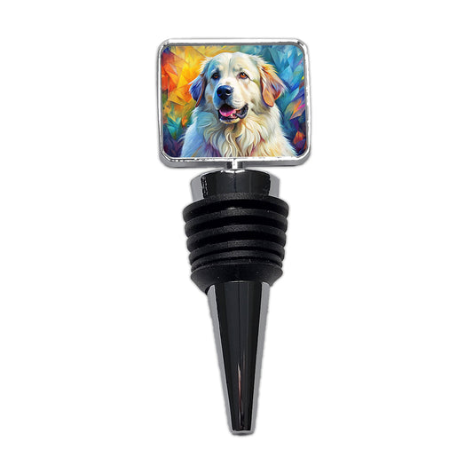 Great Pyrenees Dog Contemporary Art Wine Bottle Stopper