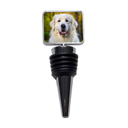 Great Pyrenees Dog Photo Wine Bottle Stopper