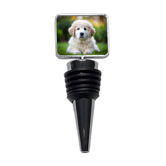 Great Pyrenees Dog Puppy Photo Wine Bottle Stopper