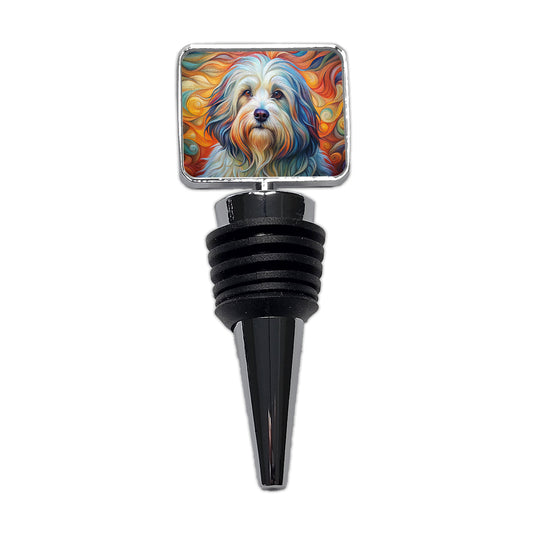 Havanese Dog Abstract Art Wine Bottle Stopper