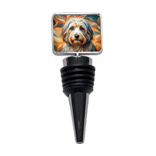 Havanese Dog Abstract Stylized Art Wine Bottle Stopper