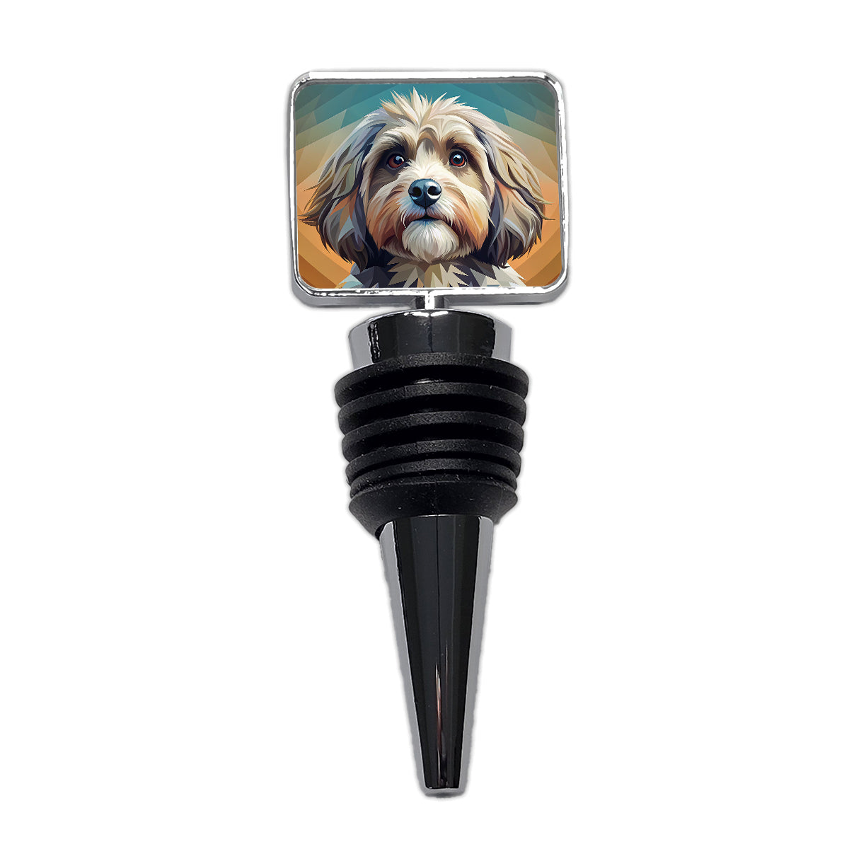 Havanese Dog Contemporary Art Wine Bottle Stopper