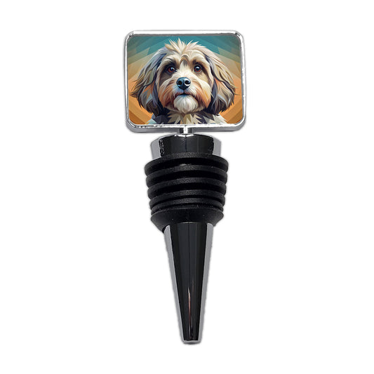 Havanese Dog Contemporary Art Wine Bottle Stopper