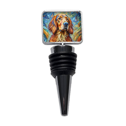 Irish Setter Dog Abstract Stylized Art Wine Bottle Stopper