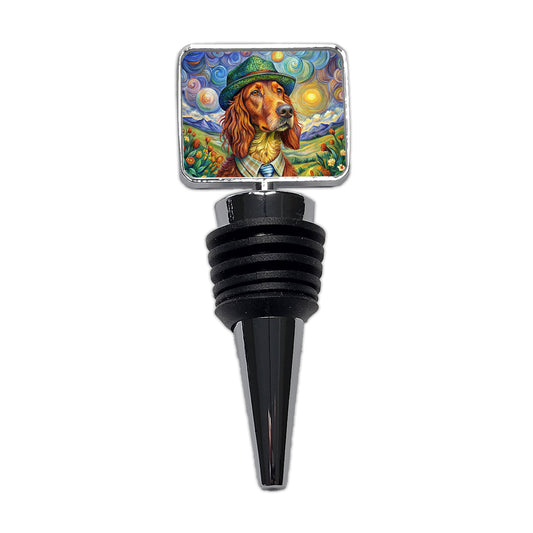 Irish Setter Dog French Bohemian Art Wine Bottle Stopper