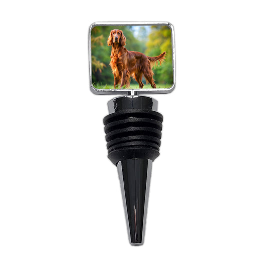 Irish Setter Dog Photo Wine Bottle Stopper