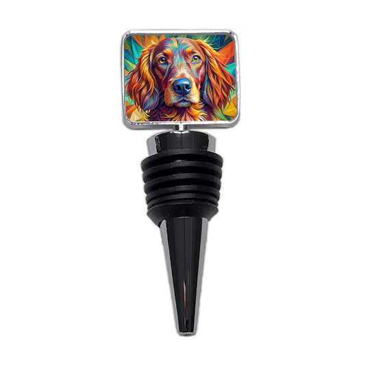 Irish Setter Dog Pop Art Wine Bottle Stopper