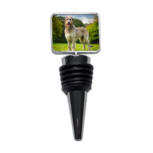 Irish Wolfhound Dog Photo Wine Bottle Stopper