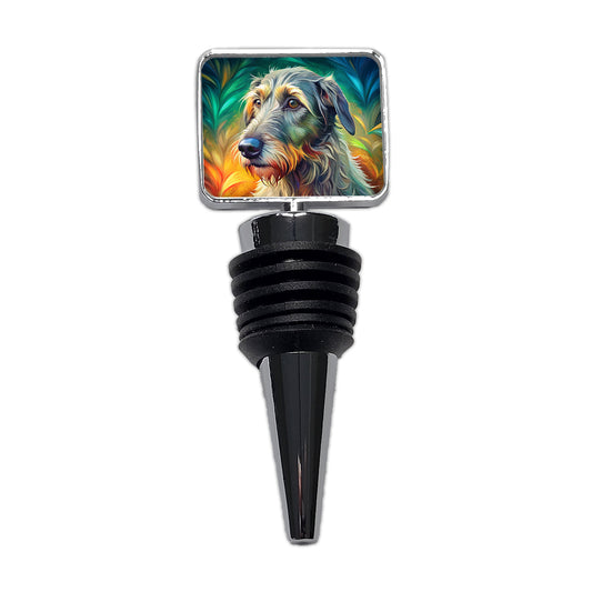 Irish Wolfhound Dog Pop Art Wine Bottle Stopper