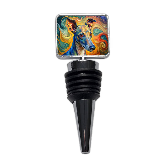 Italian Greyhound Dog Expressionism Art Wine Bottle Stopper