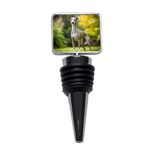 Italian Greyhound Dog Photo Wine Bottle Stopper