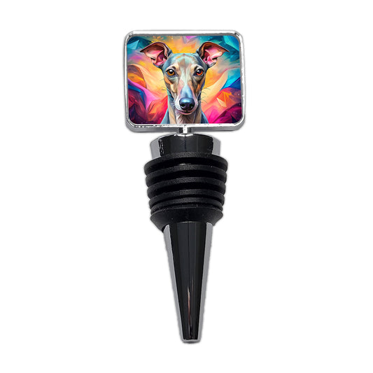 Italian Greyhound Dog Pop Art Wine Bottle Stopper